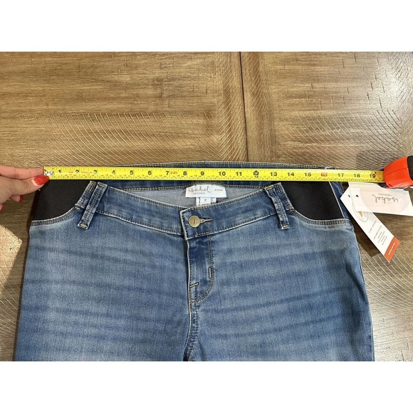 NWT Isabel Maternity By Ingrid & Isabel Skinny Jegging Jeans Blue Denim Size 8 - Picture 13 of 16